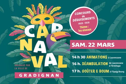 Carnaval à Gradignan, samedi 22 mars à partir de 14h30.