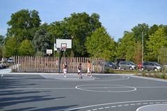 Les terrains de basket parc du Pélissey